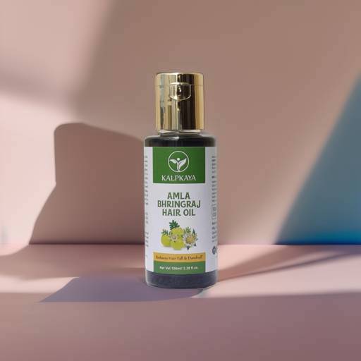 KALPKAYA Amla Bhringraj Hair Oil | Enriched with Vitamin E| Anti-Hair Fall | Anti-Dandruff Hair Oil - Image 3
